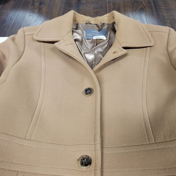 J. Crew Tan Women’s Wool Blend Italian Double Cloth Coat Lady Day Coat Tan Camel - Picture 7 of 11